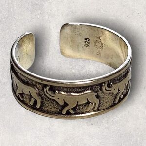 Vintage Sterling Silver Capricorn Zodiac Ring Adjustable 925 Hallmarked Goat